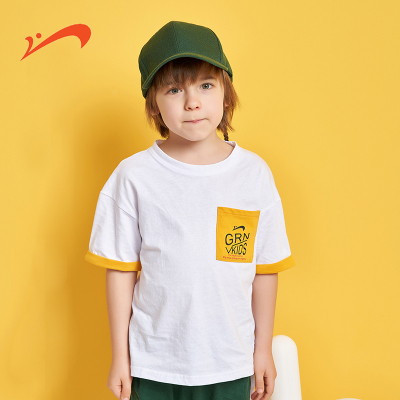 t1218贵人鸟童装儿童字母贴标印花宽松t恤110160绿色110