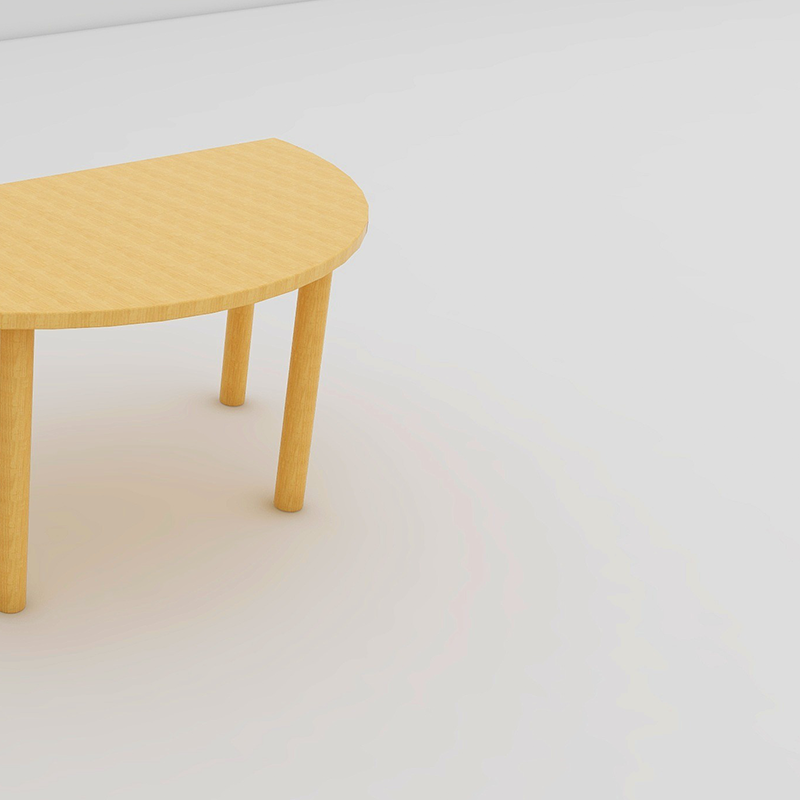 PTZ215 120cm*60cm*49cm 半圆桌高清大图