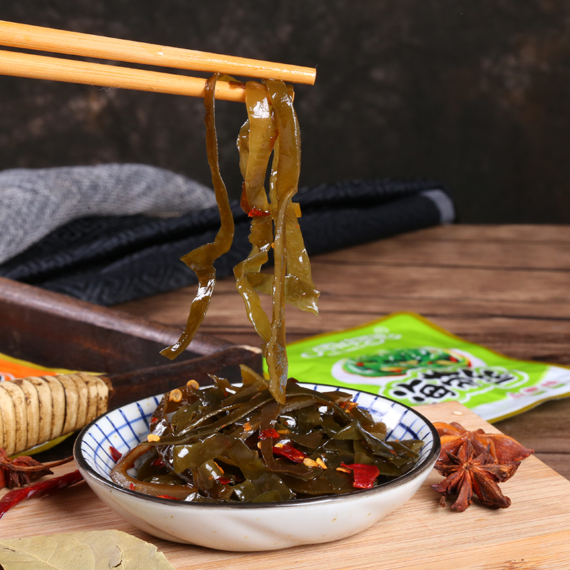 雨中林香辣味海带丝10包即食下饭菜泡菜咸菜酱腌菜拌饭拌面佐粥小菜