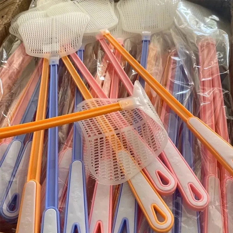 苍蝇拍打不烂家用熟胶蚊蝇拍子耐用加长加厚大号塑料灭蚊拍子手动 实惠装[3只装]-蚊蝇拍高清大图