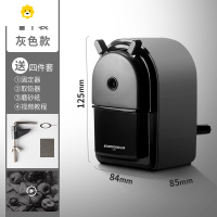 喻娄素描专用削笔器美术生用专业手摇手动炭笔卷笔刀削笔机学生绘画刨笔机车笔销削笔刀铅笔旋笔刀钻绞笔 [2个装]灰色(送教