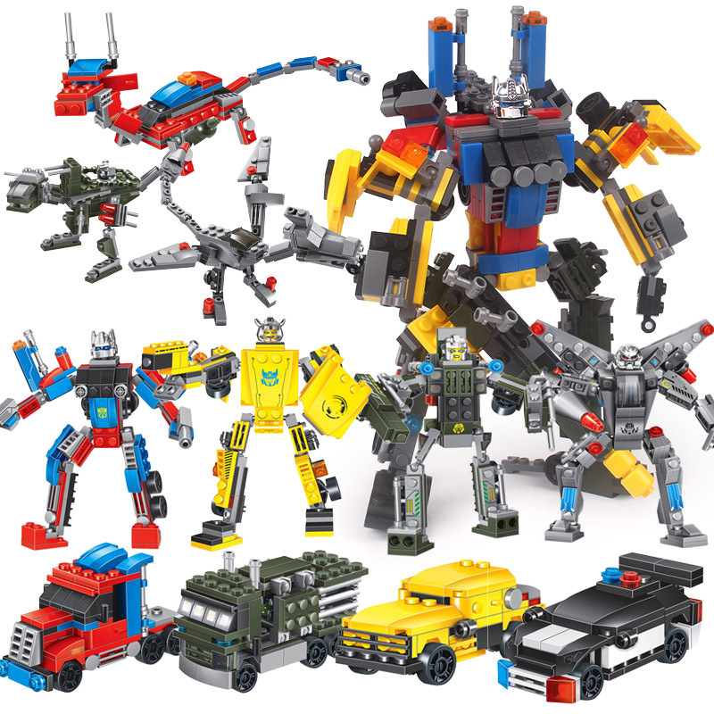 兼容乐高变形机器人金刚积木三合一小颗粒拼装积木31011