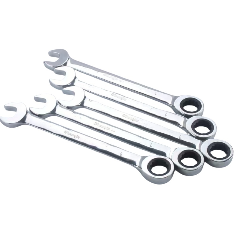 长鹿镜面两用棘轮扳手 12mm 把高清大图