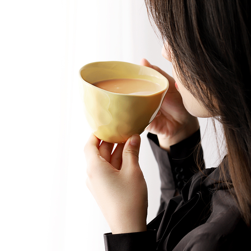 美帮汇简约家用马克杯北欧陶瓷杯办公室欧式小单个优雅咖啡杯女 灰色高清大图
