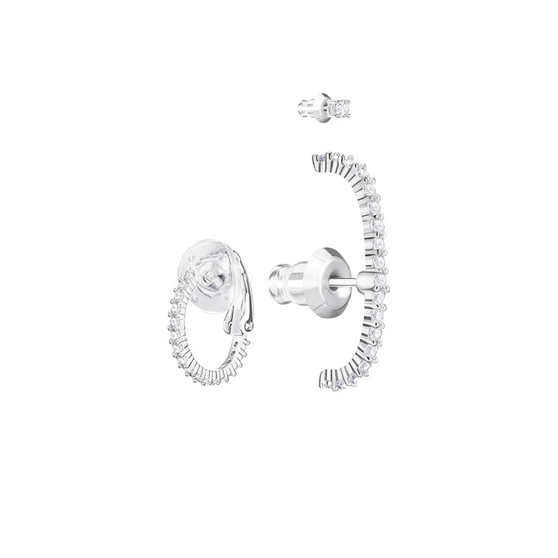 SWAROVSKI VITTORE镀白金色穿孔耳环