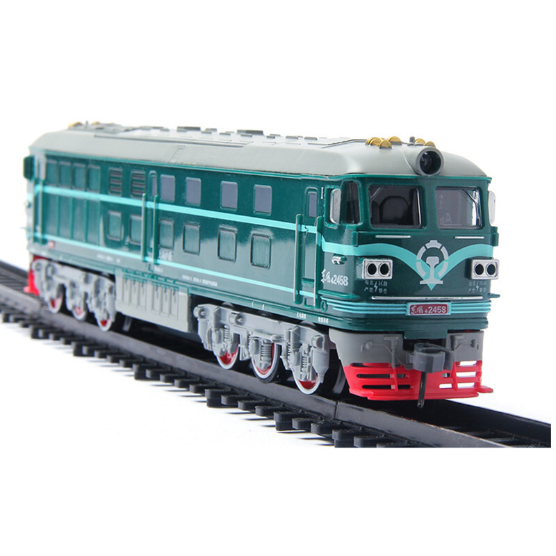 火车轨道玩具 中国东风4b内燃机车仿真列车模型轨道套装 东风4b车头