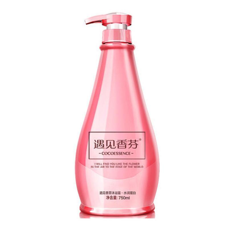遇见香芬COCO持久留香香水水润蛋白洗发沐浴护发套装 750ml 遇见香氛沐浴露750ml*1瓶 普通款(红瓶)