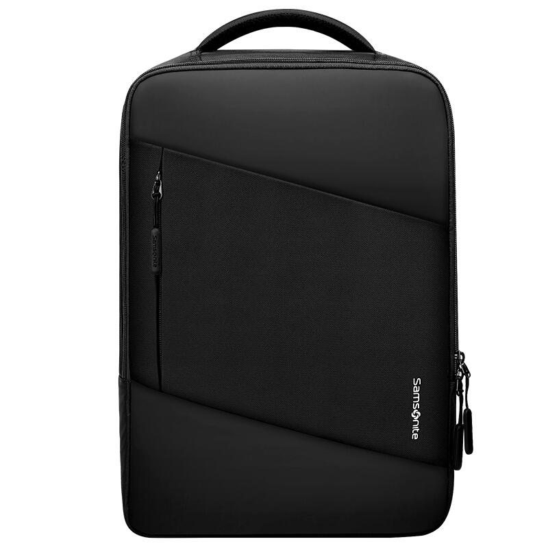 新秀丽(Samsonite)双肩包商务背包笔记本电脑包15.6英寸大容量时尚旅行休闲双肩背包男BT6 深蓝色/黑色