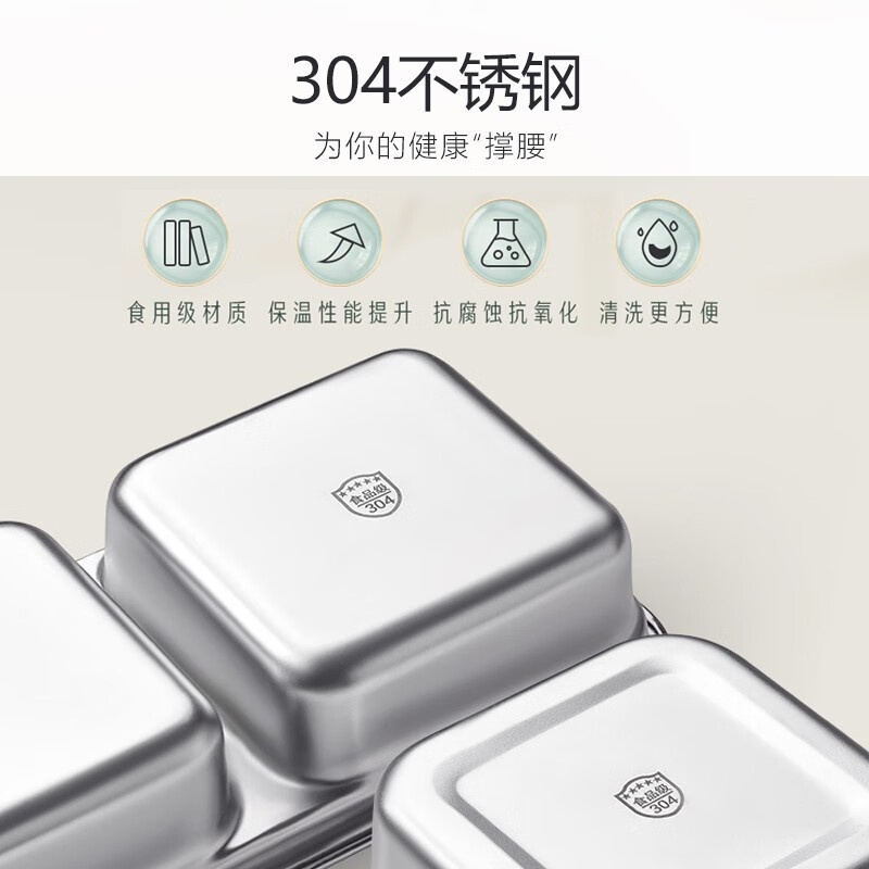 九阳(Joyoung)电热饭盒 插电式加热饭盒 办公室用 预约保温 双层热饭神器 不锈钢电热保温盒 F15H-FH188高清大图