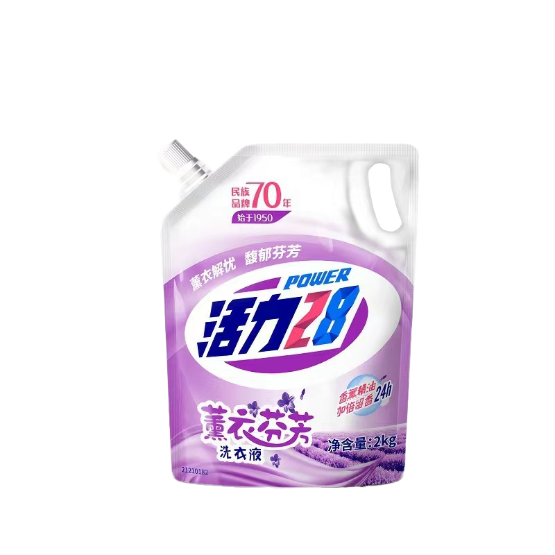 国货薰衣草24斤洗衣液袋装补充装持久留香家用衣物手洗凝珠高清大图