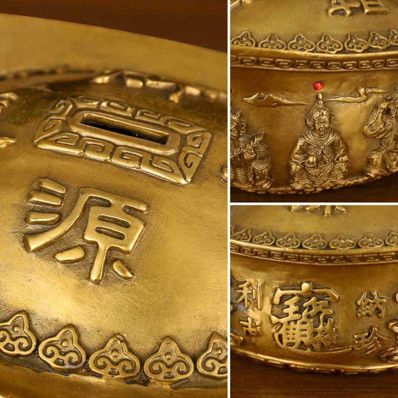 家柏饰(CORATED)铜元宝摆件家居供奉摆设铜金元宝工艺礼品高清大图