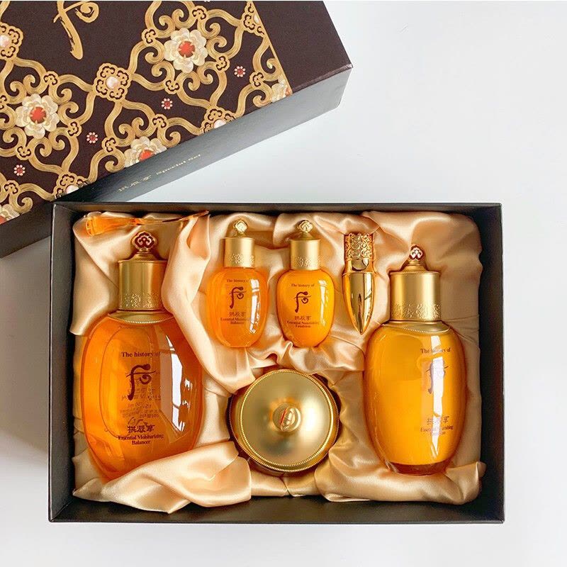 韩国Whoo后 护肤化妆品保湿 面部护肤套装礼盒 拱辰享气韵生阴阳平衡水乳霜七件套(滋润提亮)图片