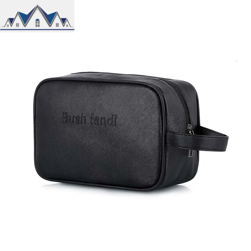 新款黑色化妆包女便携大容量网红随身简约化妆品收纳包_458_835高清大图