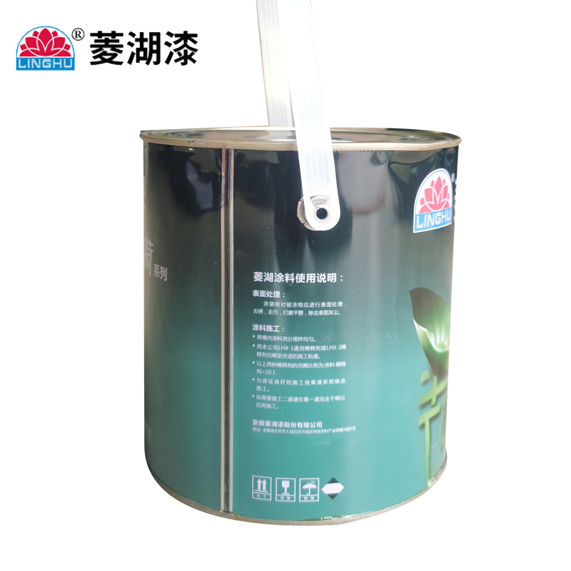 菱湖漆 2Kg 醇酸调和漆 银粉磁漆 桶高清大图