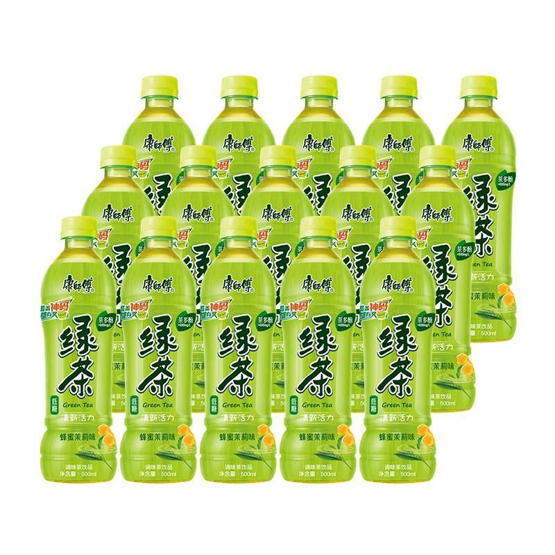 康师傅 蜂蜜绿茶 500ml*16瓶 整箱
