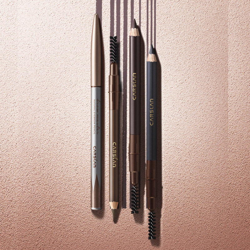 卡姿兰眉笔防水防汗自动眉笔一字眉画眉带眉刷 自然塑形眉笔BR02深棕高清大图