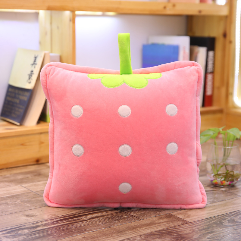 草莓款 抱枕50cm(被子1