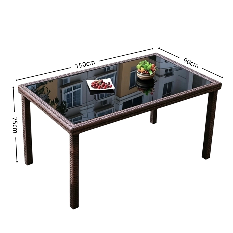 鑫龙都户外桌椅150*90*75cm+6椅高清大图