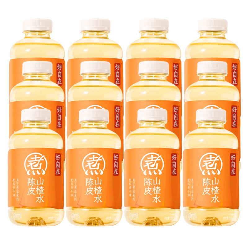 元气森林自在水500ml*12瓶陈皮山楂水轻泡煮无糖植物饮料高清大图