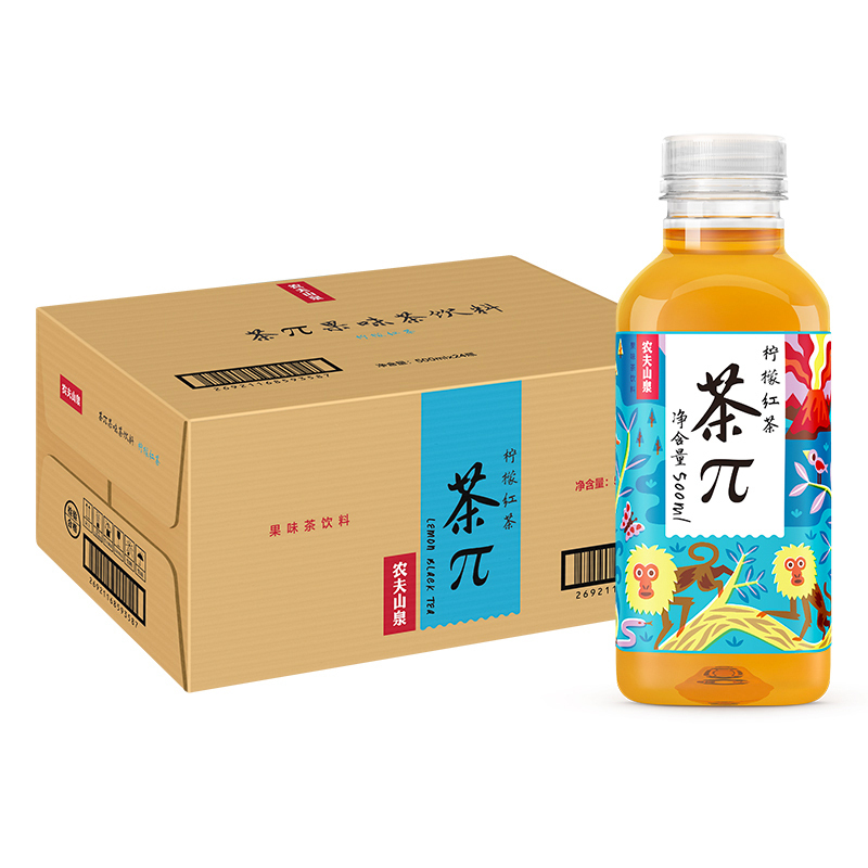 农夫山泉茶π(茶派)果味茶柠檬红茶500ml*24瓶 整箱