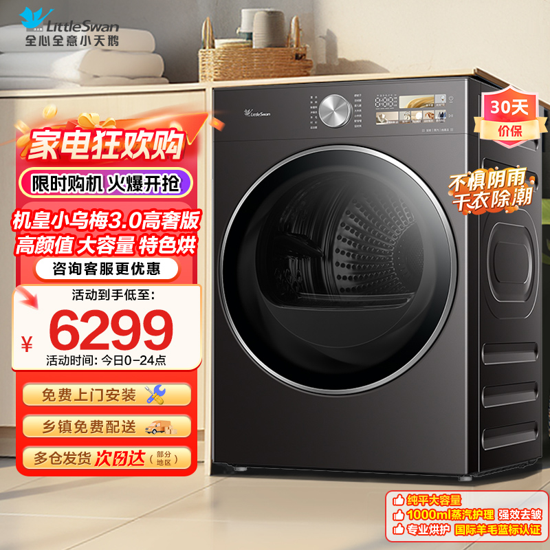 小天鹅(Little Swan)小乌梅3.0高奢版高颜值大容量专业烘护1000ml蒸汽护理强效去皱TH12VE40PRO