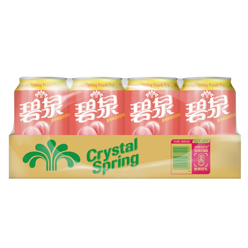 屈臣氏(Watsons ) 碧泉蜜桃味型茶饮料 330ml*24罐 整箱装