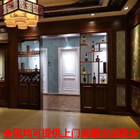 金点订做实木椴木铝合金百叶门窗帘护墙板酒柜复合门全屋定制石家庄测量定金