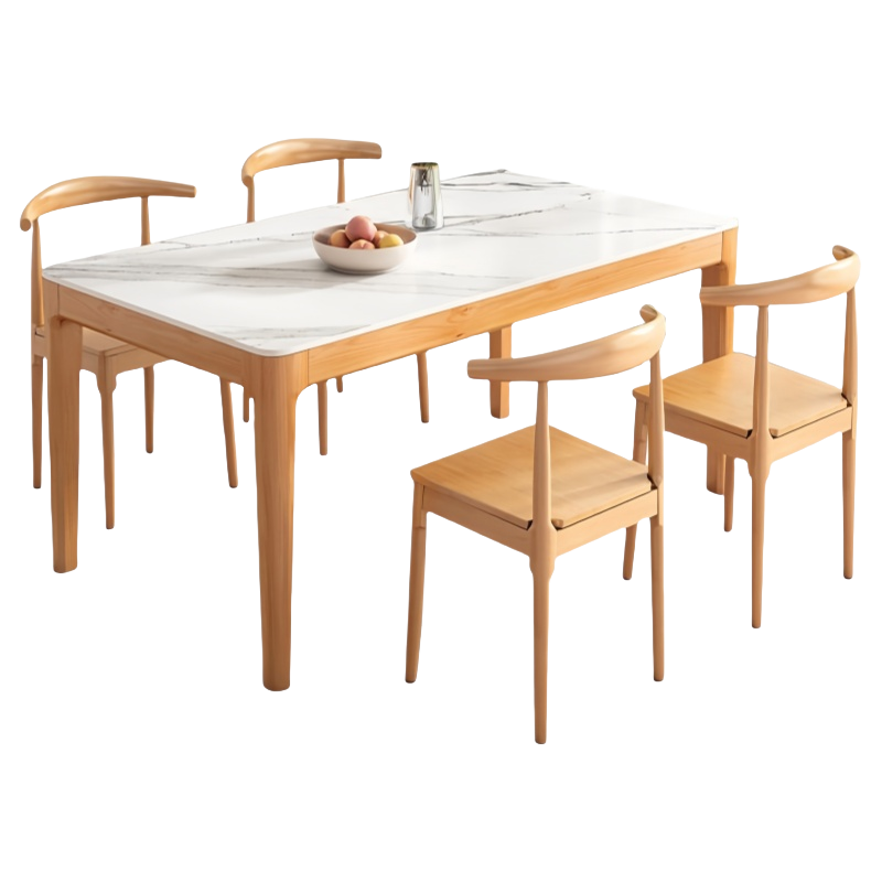 珂洋 岩板餐桌 一桌四椅120*70*75cm 套高清大图