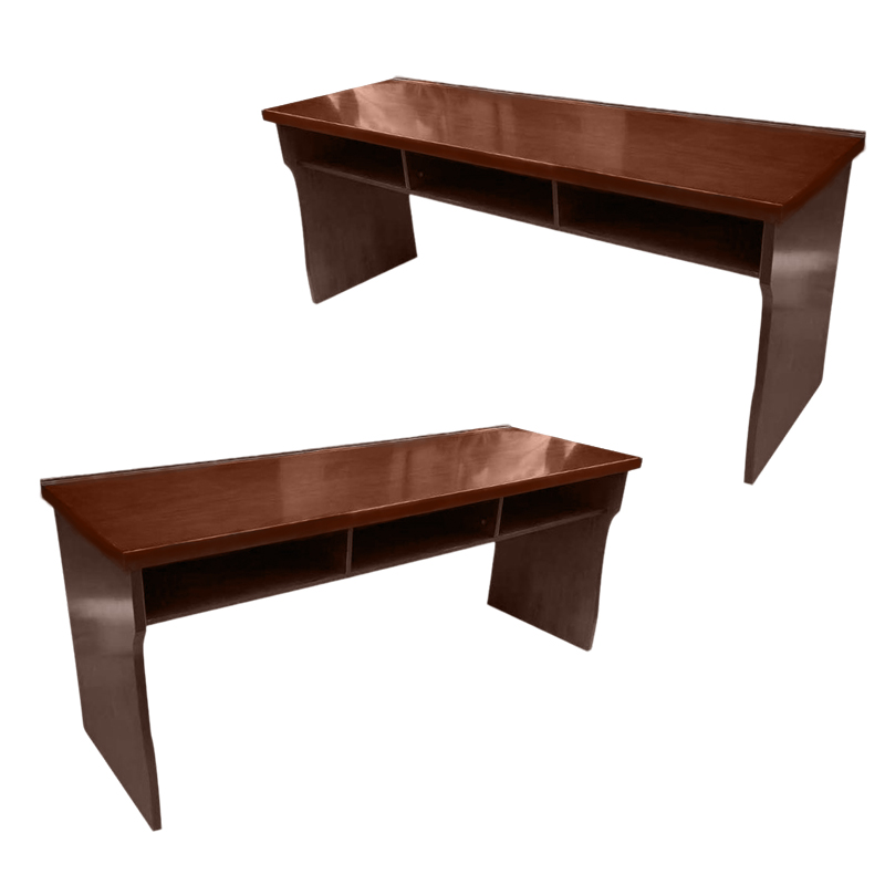 先围 会议桌 1.8*0.4*0.75m三人位-黑胡桃色 张高清大图