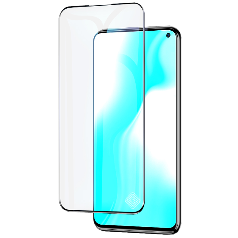 [买2送磨砂壳]轻万适用vivo iqoo3钢化膜全屏黑色高清透明防摔贴膜vivo手机保护膜全玻璃高清大图