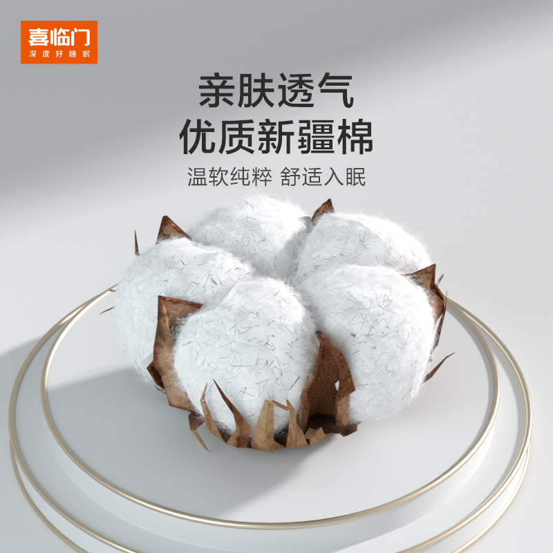 喜临门-诺蓝 升级版 0胶水薄垫2cm乳胶4cm黄麻床垫青少年床垫高清大图