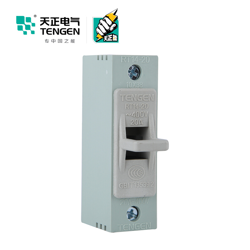 天正电气 RT14 圆筒形帽 20A 1P 07050550001 熔断器底座