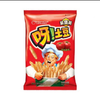好丽友呀土豆膨化薯条番茄味130g/袋*3袋 休闲零食品薯片童年怀旧小吃