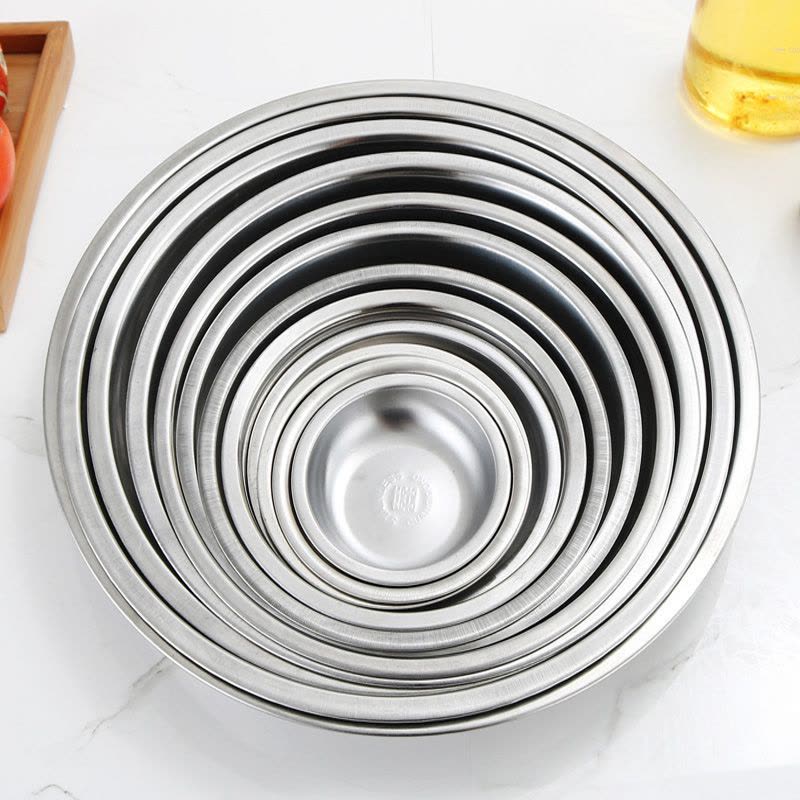 瓦图 不锈钢圆盘 菜盘 烧烤盘 18CM 10个装图片