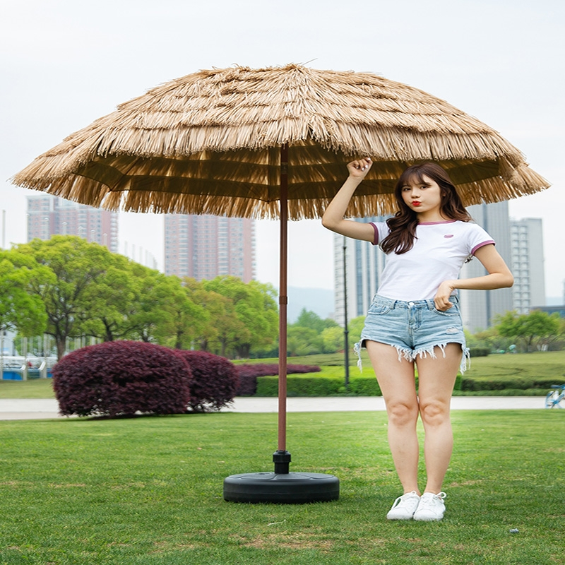 闪电客大户外遮阳伞折叠太阳伞沙滩伞稻草伞茅草伞景区伞雨伞庭院伞