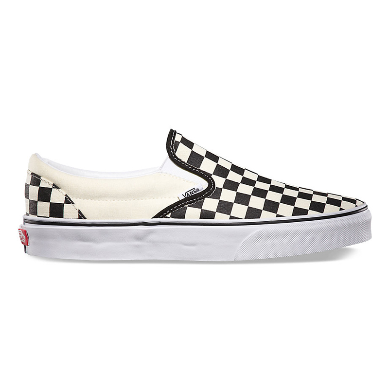 正品VANS经典黑白棋格slip on男女情侣 一脚蹬懒人帆布板鞋