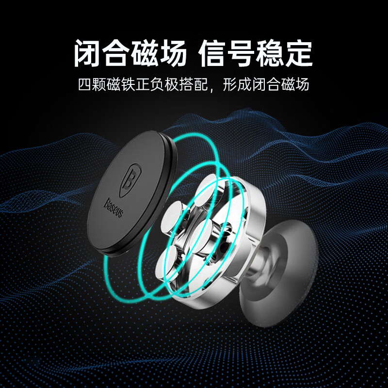 倍思 车载手机支架 磁吸手机支架仪表台导航支架汽车用品强磁吸附通用高清大图