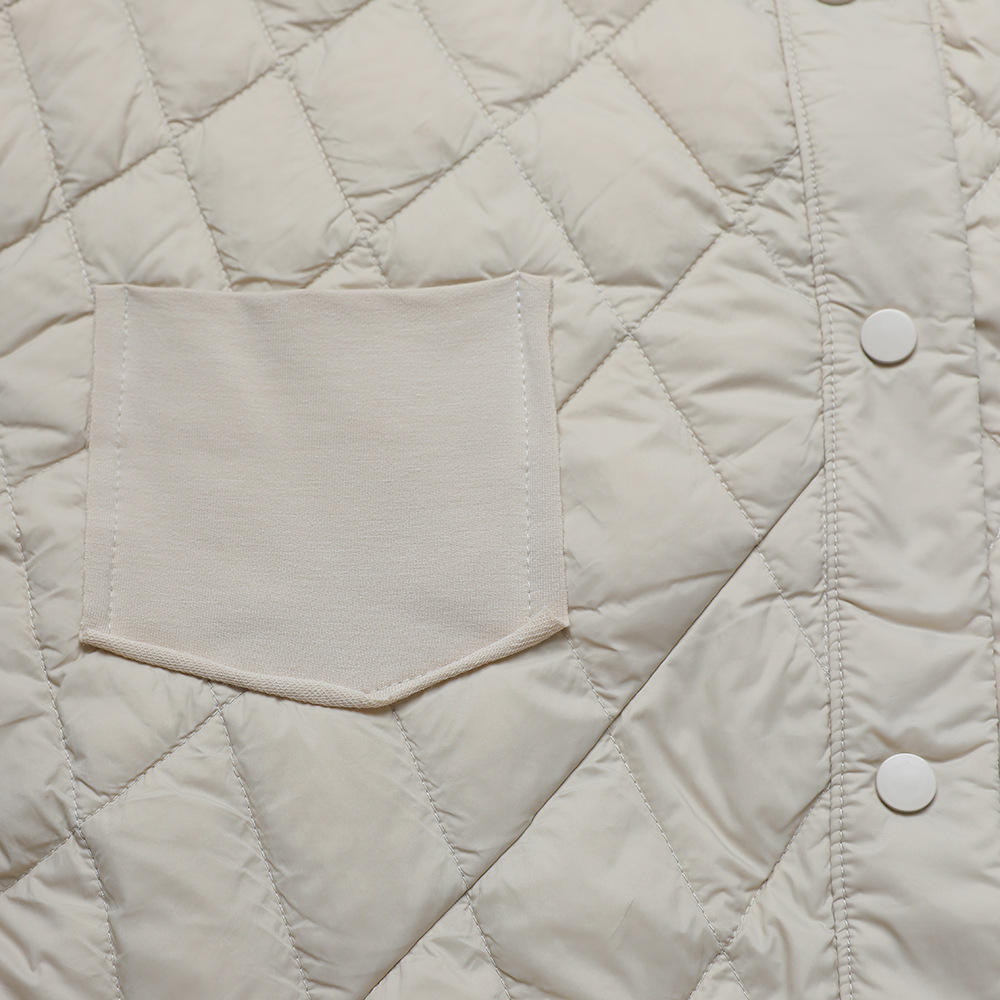 纯色简约秋冬新款时尚休闲翻领纯色抽绳设计羽绒服女_65531高清大图