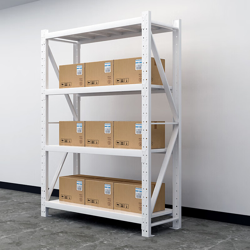 创世人 四层中型货架置物架 承重230KG CSR-I4 尺寸150*60*200cm 灰白色 1组高清大图