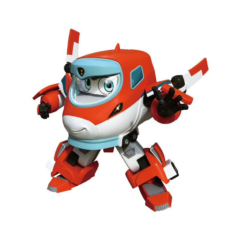 灵动创想2020新款列车超人q版合体变形机器人儿童滑行玩具男孩6寸迷你