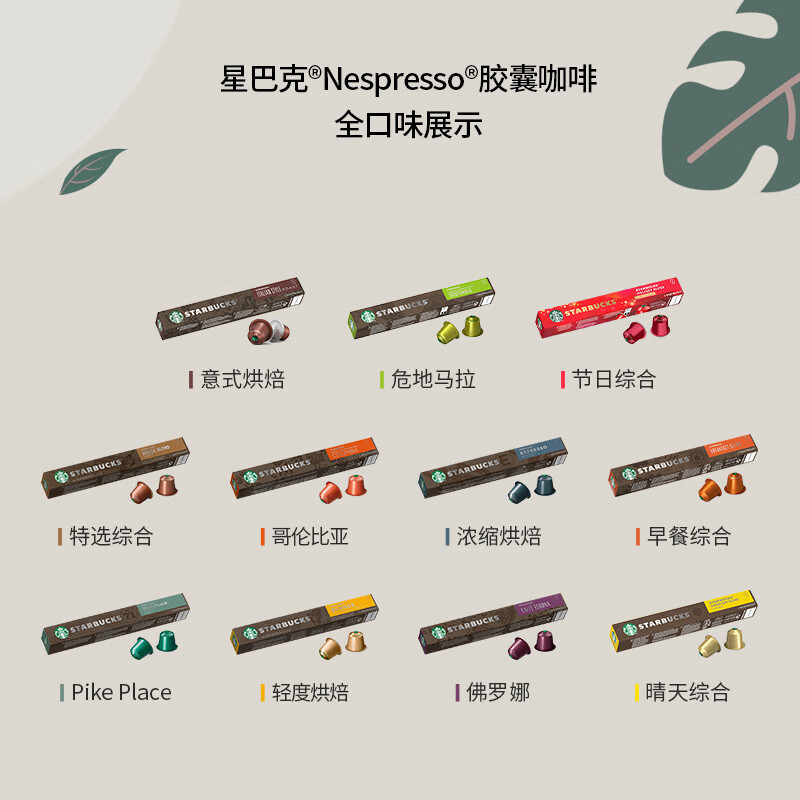 星巴克胶囊咖啡 苏门答腊10粒装 研磨黑咖啡粉
