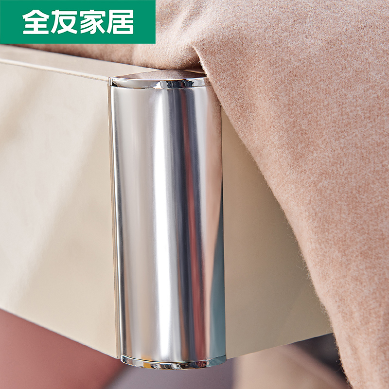 全友家居现代简约双人床1.5米1.8米高箱储物床家具套装组合122702