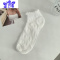 Ideamini樊樊 白色短袜女夏季薄款透气船袜JK日系泡泡口花边袜子女ins袜子