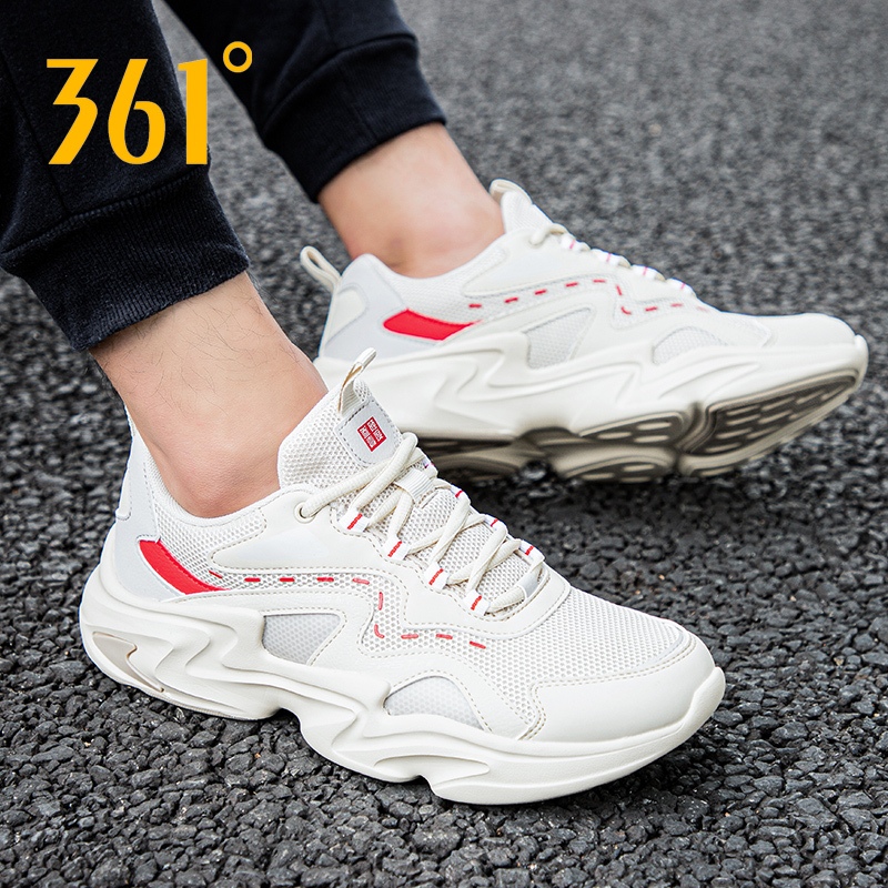 361男鞋夏季网面跑步鞋子旗舰店361度运动鞋男透气老爹鞋男r