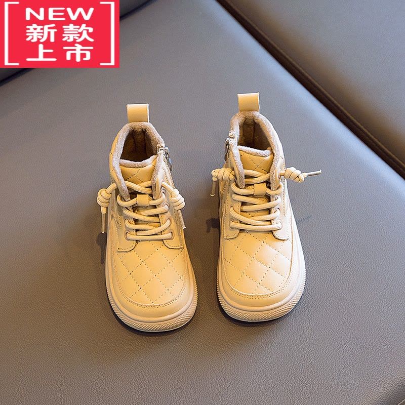 可莉允儿童棉鞋女童靴子2022秋冬新款男童二棉短靴加绒马丁靴宝宝雪地靴图片