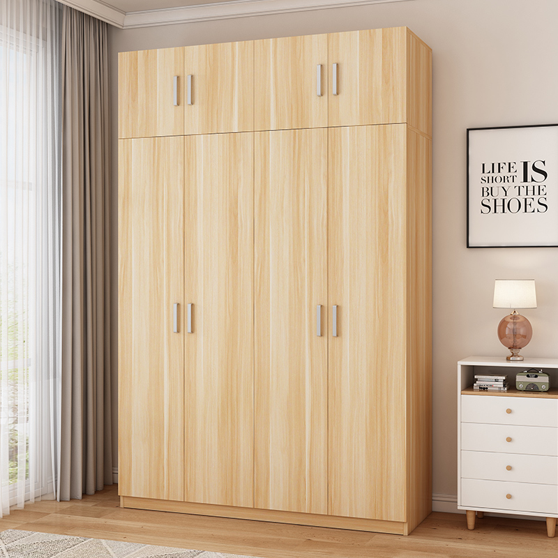 衣柜现代简约闪电客用木质衣橱家用卧室柜子组装木经济型挂衣柜