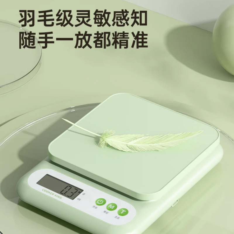 炊大皇简厨电子秤 新绿 DZC02MC高清大图