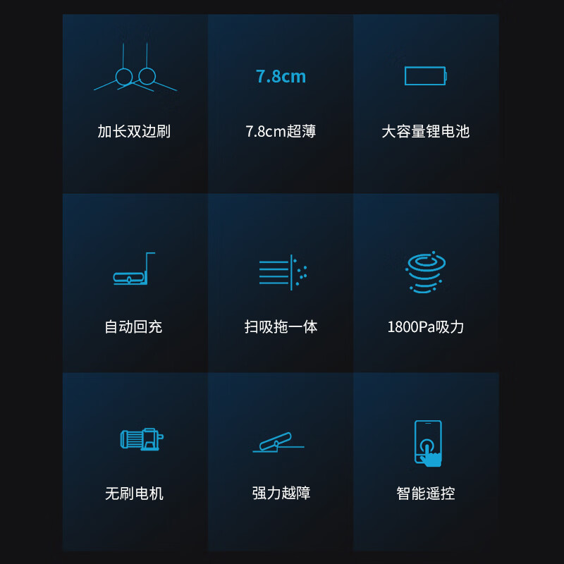 创维(Skyworth) 扫地机 M719 全自动家用扫拖地一体智能吸尘自动回充洗地机高清大图