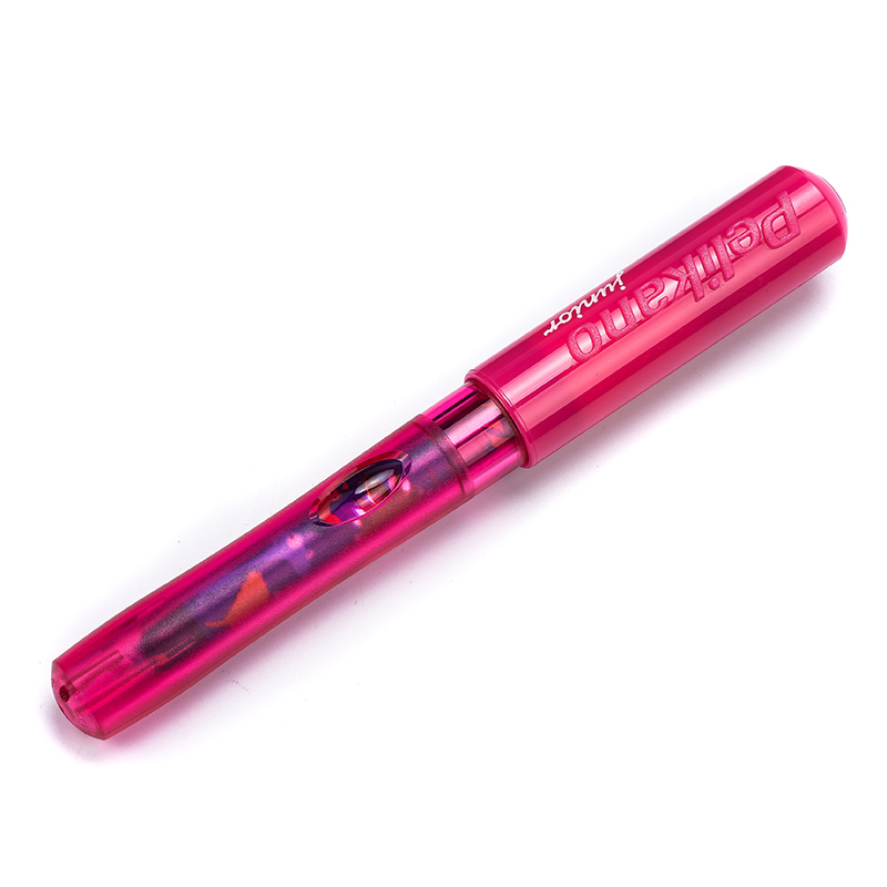 百利金(Pelikan ) P67 小学生钢笔练字正姿透明墨水笔 红色