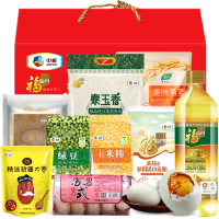 中粮大礼包福临门米面粮油杂粮粗粮组合中秋节苏式月饼礼盒团购福利喜宴 喜宴 4540g+900ml